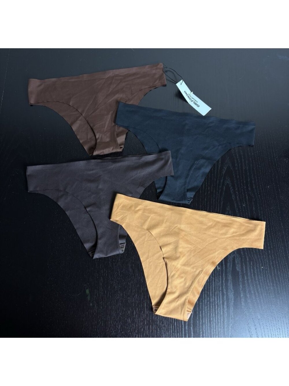 GIRLFRIEND COLLECTIVE Womens L Cheeky Hipster Panties, Lot of 4, NEW